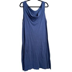 Royal Robbins Women's Flynn Traveler A-Line Tank Dress Cowl Neck Blue Size XL E9